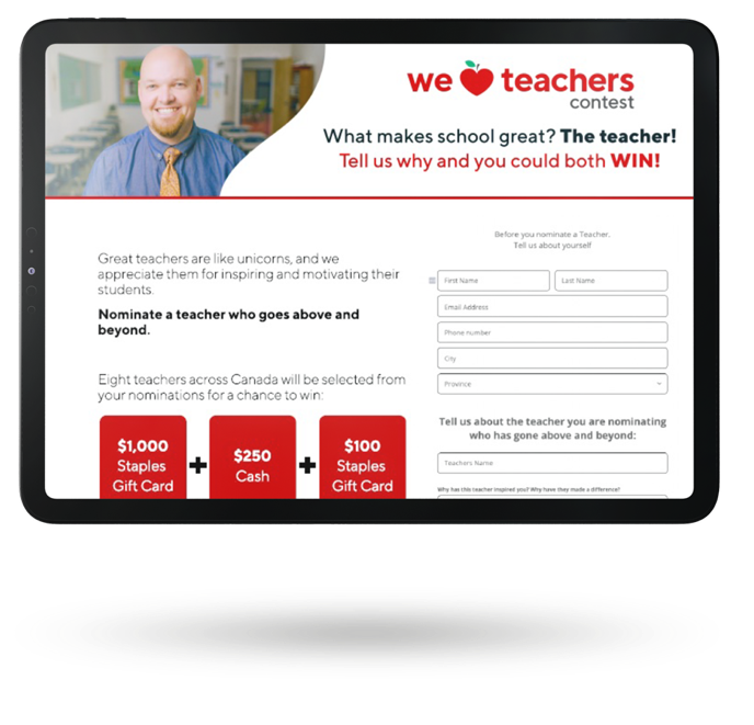 Staples Canada — We Love Teachers